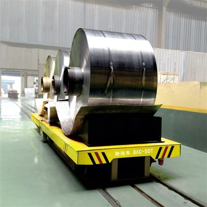 Heavy Duty Transfer Carts For Coils Material Foundry Plant 50 Tons