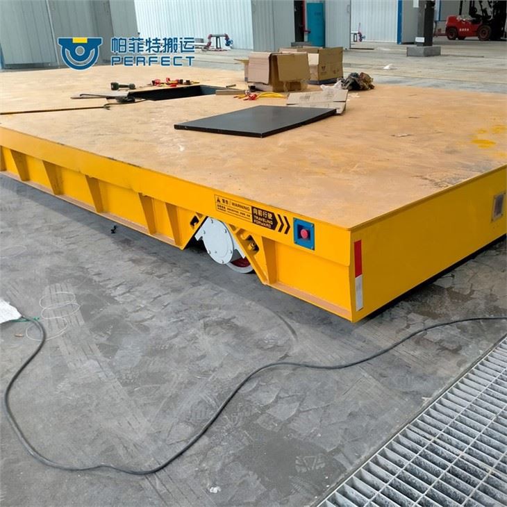 Cable Power 20 Tons Industrial Rail Transfer Trolley Transport Metal Tools For Factory