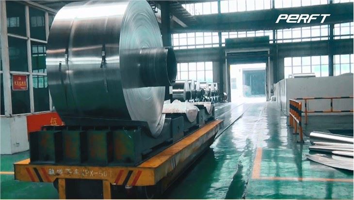 Size 4 *2 Meters Big Transfer Trolley For Steel Coil