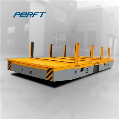 Capacity 10T Heavy Duty Motorized Trolley Put 4 Pallets Transport To Warehouse